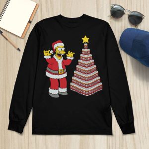 Homer Simpson Tis The Season Duff Beer Christmas Tree Shirt1