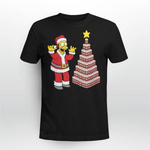 Homer Simpson Tis The Season Duff Beer Christmas Tree Shirt2