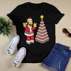 Homer Simpson Tis The Season Duff Beer Christmas Tree Shirt3