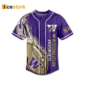 Huskies Real Dawgs Wear Purple Custom Name Baseball Jersey