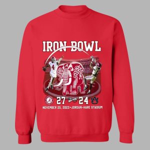 Iron Bowl Alabama Crimson Tide 27 – 24 Auburn Tigers November 25 2023 Jordan hare Stadium Shirt 1