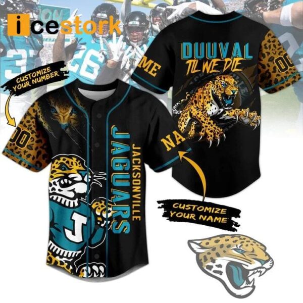 Jaguars Duuval Til We Die Custom Name Baseball Jersey