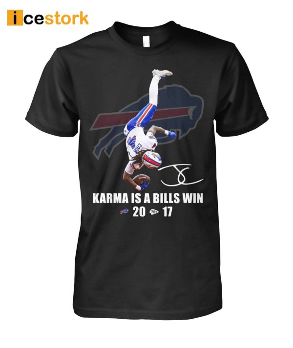 James Cook Karma Is A Bills Win Shirt