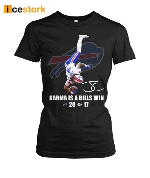 James Cook Karma Is A Bills Win Shirt