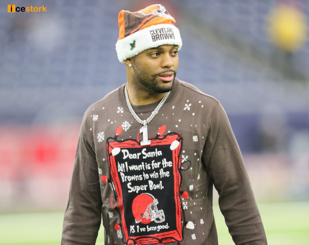 Juan Thornhill Dear Santa All I Want Is For The Browns To Win The Super Bowl Sweater+3