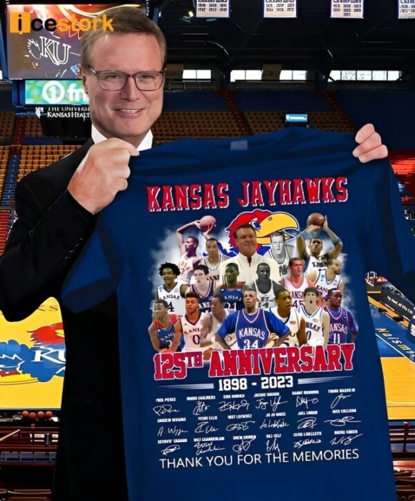 Kansas Jayhawks 125th Anniversary 1898-2023 Thank You For The Memories Signature Shirt