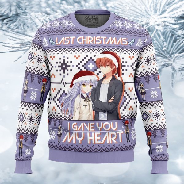 Last Christmas I Gave You My Heart Angel Beats Ugly Christmas Sweater