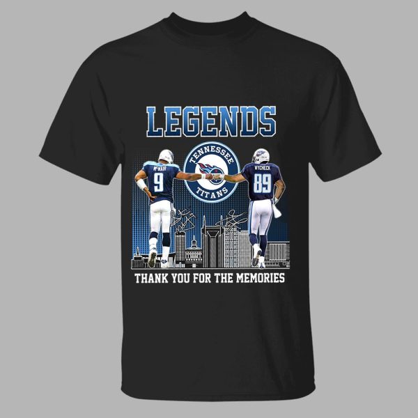 Legends Steve Mcnair And Frank Wycheck Tennessee Titans Thank You For The Memories Shirt