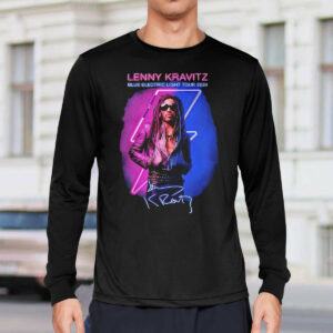 Lenny Kravitz Blue Electric Light Tour 2024 Signature Vintage Shirt2