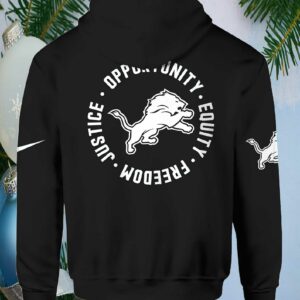 Lion Justice Opportunity Equity Freedom Hoodie