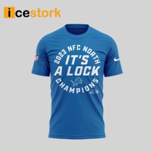 Lions 2023 NFC North Champions It's A Clock Blue Shirt