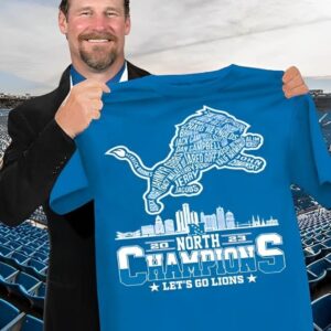 Lions 2023 NFC North Champions Let's Go Lions Shirt