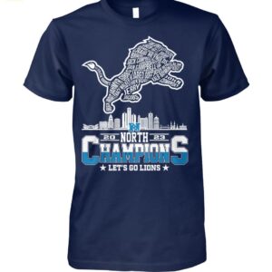 Lions 2023 NFC North Champions Let's Go Lions Shirt