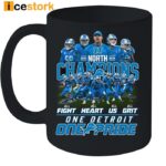 Lions 2023 NFC North Champions One Detroit One Pride Mug