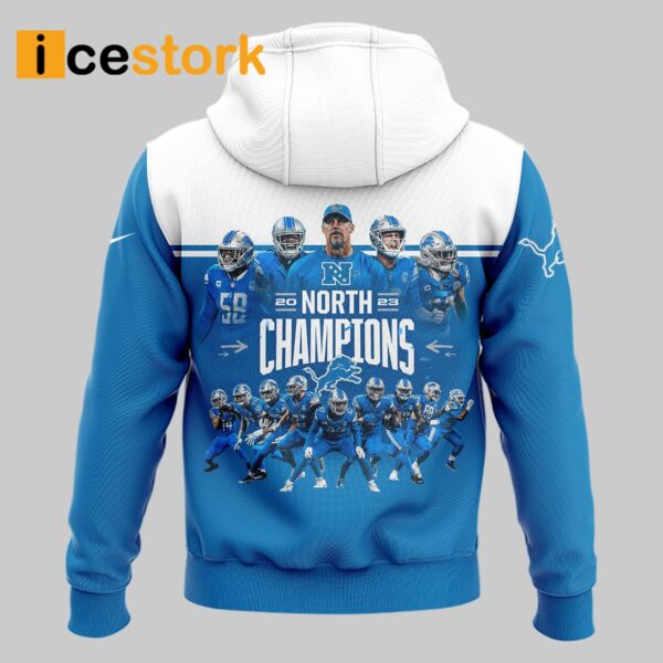 Lions 90th Champs NFC North It’s A Lock Blue Hoodie