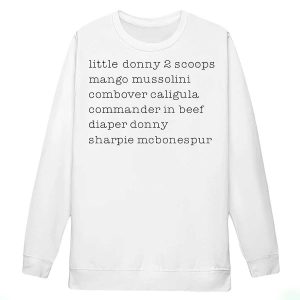 Little Donny 2 Scoops Mango Mussolini Combover Caligula Commander In Beef Shirt