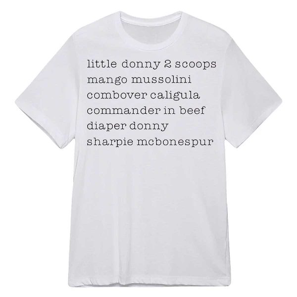 Little Donny 2 Scoops Mango Mussolini Combover Caligula Commander In Beef Shirt