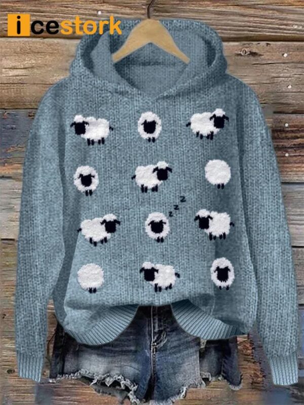 Lovely Sheep Pattern Cozy Hoodie