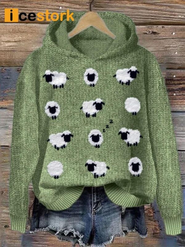 Lovely Sheep Pattern Cozy Hoodie