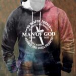 Man Of God Cross Nails Jesus King Of Kings Print Hoodie