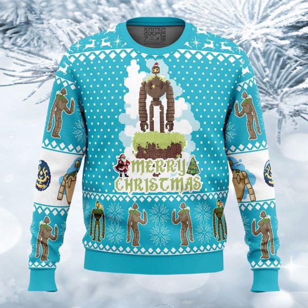 Merry Christmas Castle in the Sky Ugly Christmas Sweater