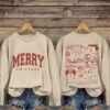 Merry Swiftmas Print Casual Sweatshirt