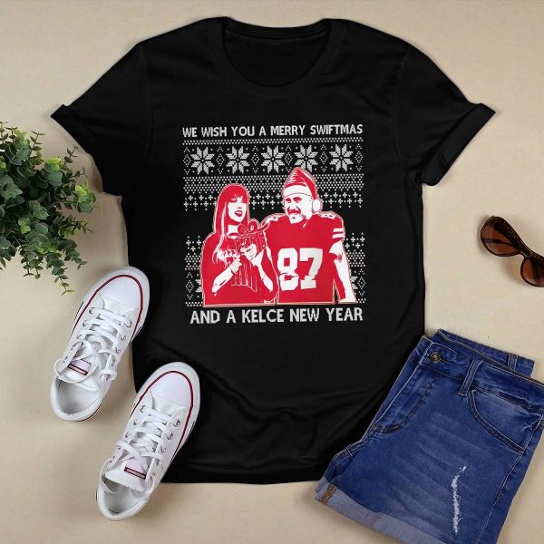 Merry Swiftmas Taylor And Kelce New Year Shirt