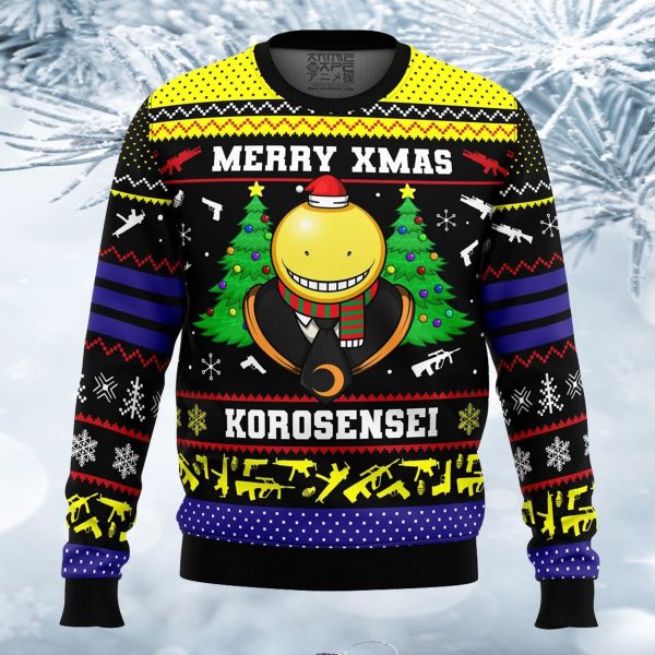 Merry Xmas Korosensei Assassination Classroom Ugly Christmas Sweater