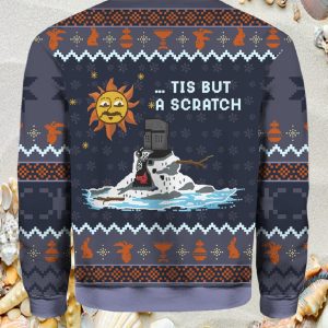 Monty Python The Black Knight Tis But A Scratch Christmas Sweater