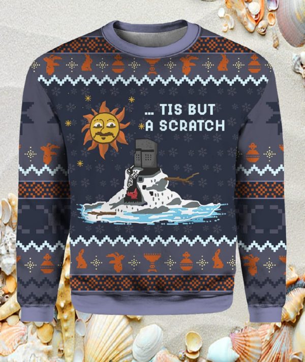 Monty Python The Black Knight Tis But A Scratch Christmas Sweater