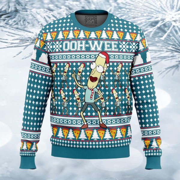 Mr Poopybutthole Ooh Wee Rick and Morty Ugly Christmas Sweater