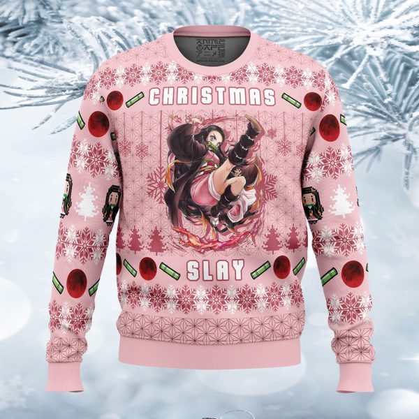 Nezuko Christmas Slay Ugly Christmas Sweater