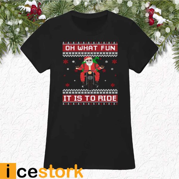 Oh What Fun It Is To Ride Motorcycle Christmas Sweater