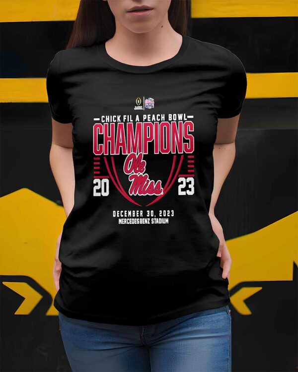 Ole Miss Rebels 2023 Chick Fil A Peach Bowl Champions Shirt