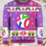 Play Station Neon Ugly Christmas Sweater