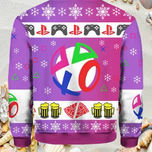 Playstation Neon Ugly Christmas Sweater