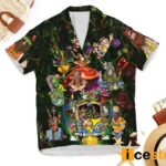 Psychedelic Alien Mushroom Hawaiian Shirt