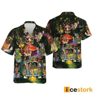 Psychedelic Alien Mushroom Hawaiian Shirt