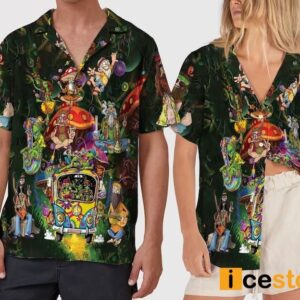 Psychedelic Alien Mushroom Hawaiian Shirt