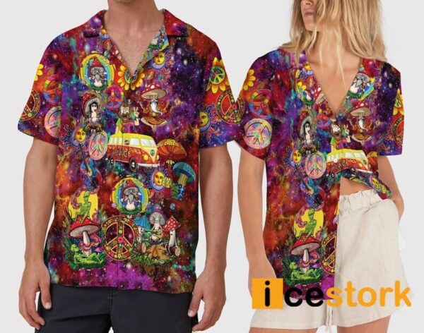 Psychedelic Mushroom Hawaiian Shirt