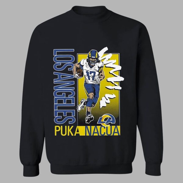 Puka Nacua Los Angeles Rams Homage Caricature Player Tri-blend Shirt