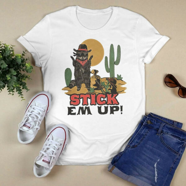 Raccoon Cowboys Stick Em Up Shirt
