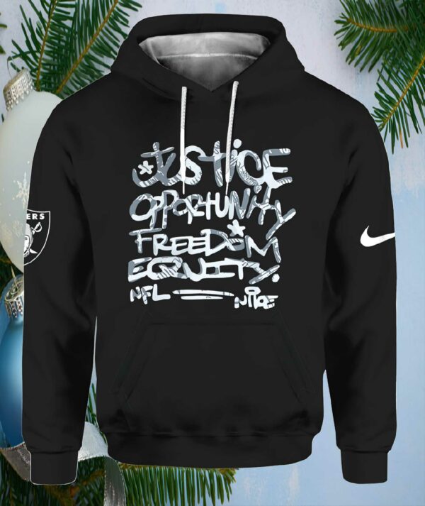 Raider Justice Opportunity Equity Freedom Hoodie