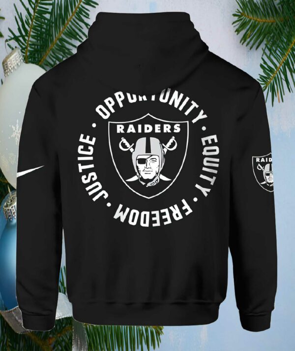 Raider Justice Opportunity Equity Freedom Hoodie