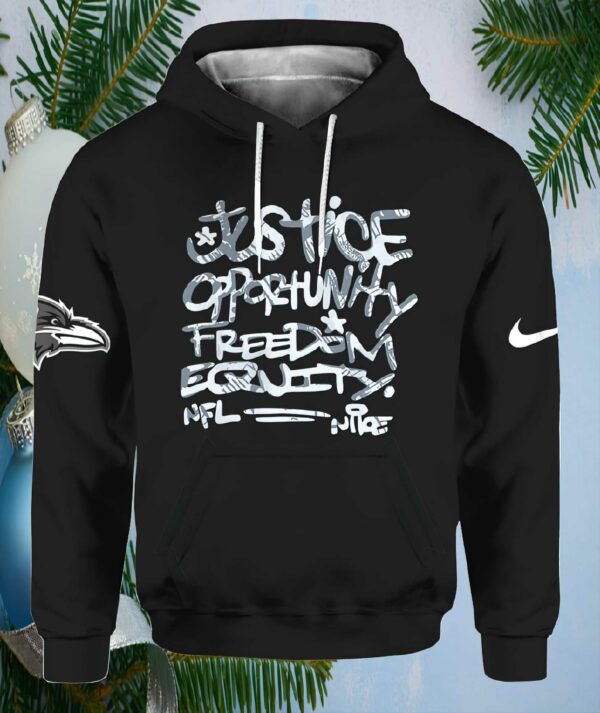 Raven Justice Opportunity Equity Freedom Hoodie