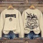 Retro Wizard Castle Book Casual Sweatshirt