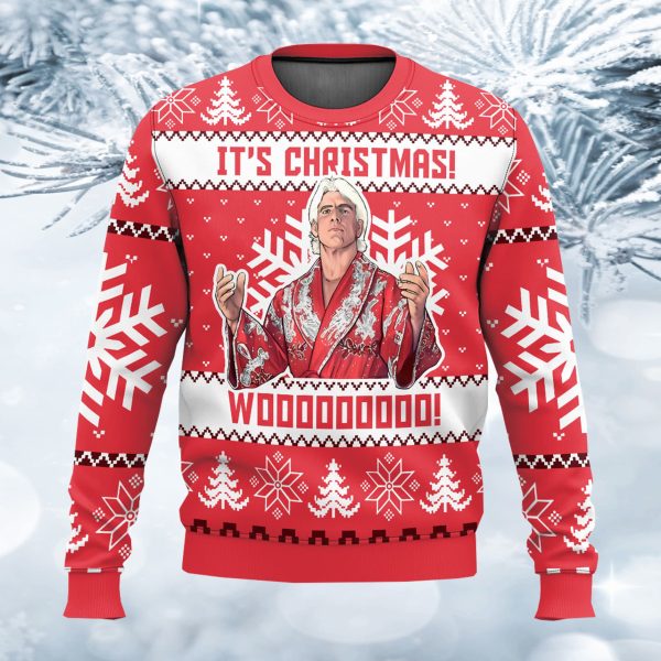 Ric Flair It’s Christmas Woooo Ugly Christmas Sweater
