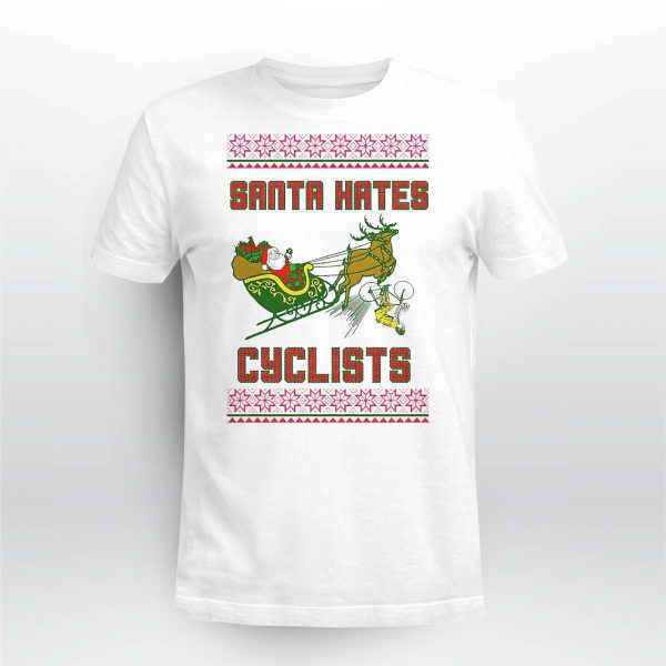 Santa Hates Cyclists Ugly Christmas Sweater