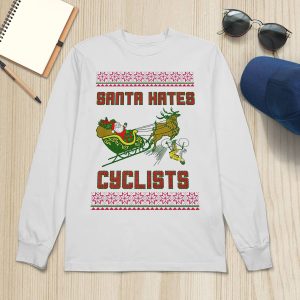 Santa Hates Cyclists Ugly Christmas Sweater3