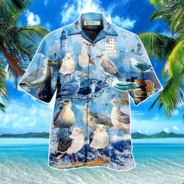 Seagull Bird Stop It Now Hawaiian Shirt